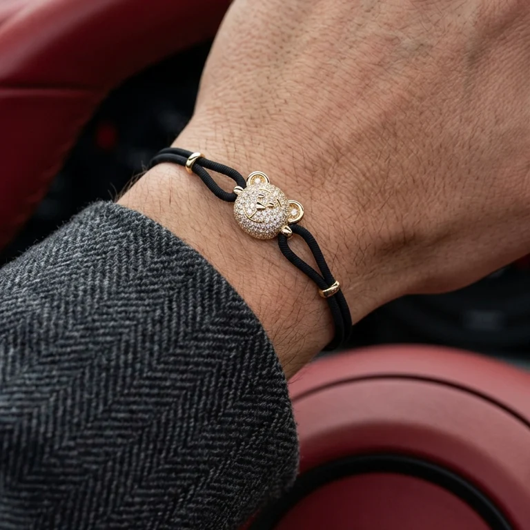 Bare Hug - Cord Bracelet, Diamonds, Pavé - Image 10