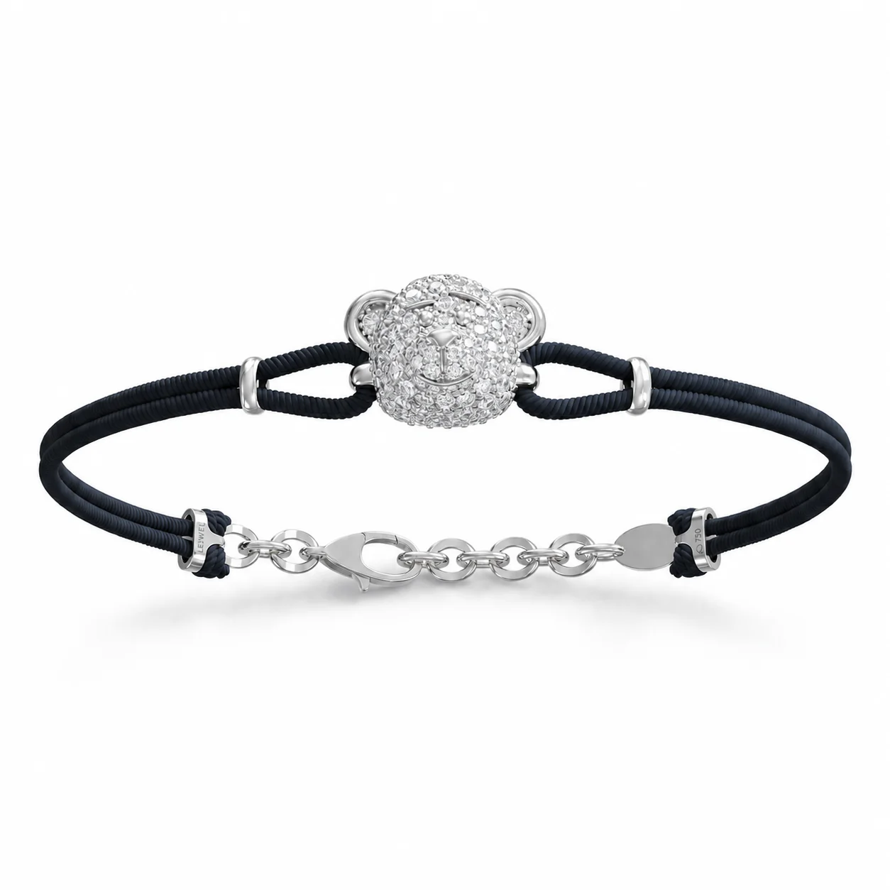 Bare Hug - Cord Bracelet, Diamonds, Pavé - Image 9