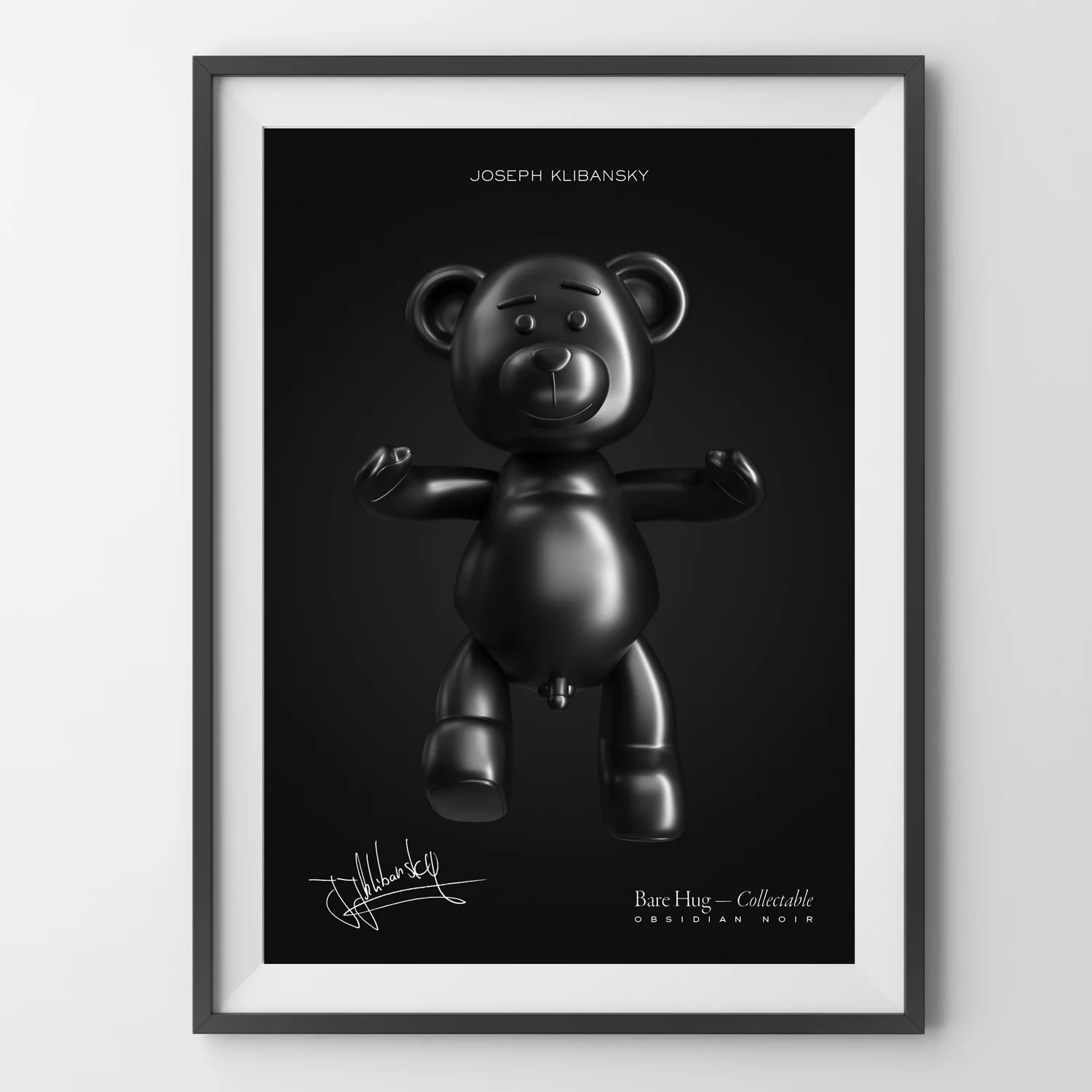 Bare Hug — Collectable, Obsidian Noir (Black) - Hand-signed Art Poster (no frame) - Image 3