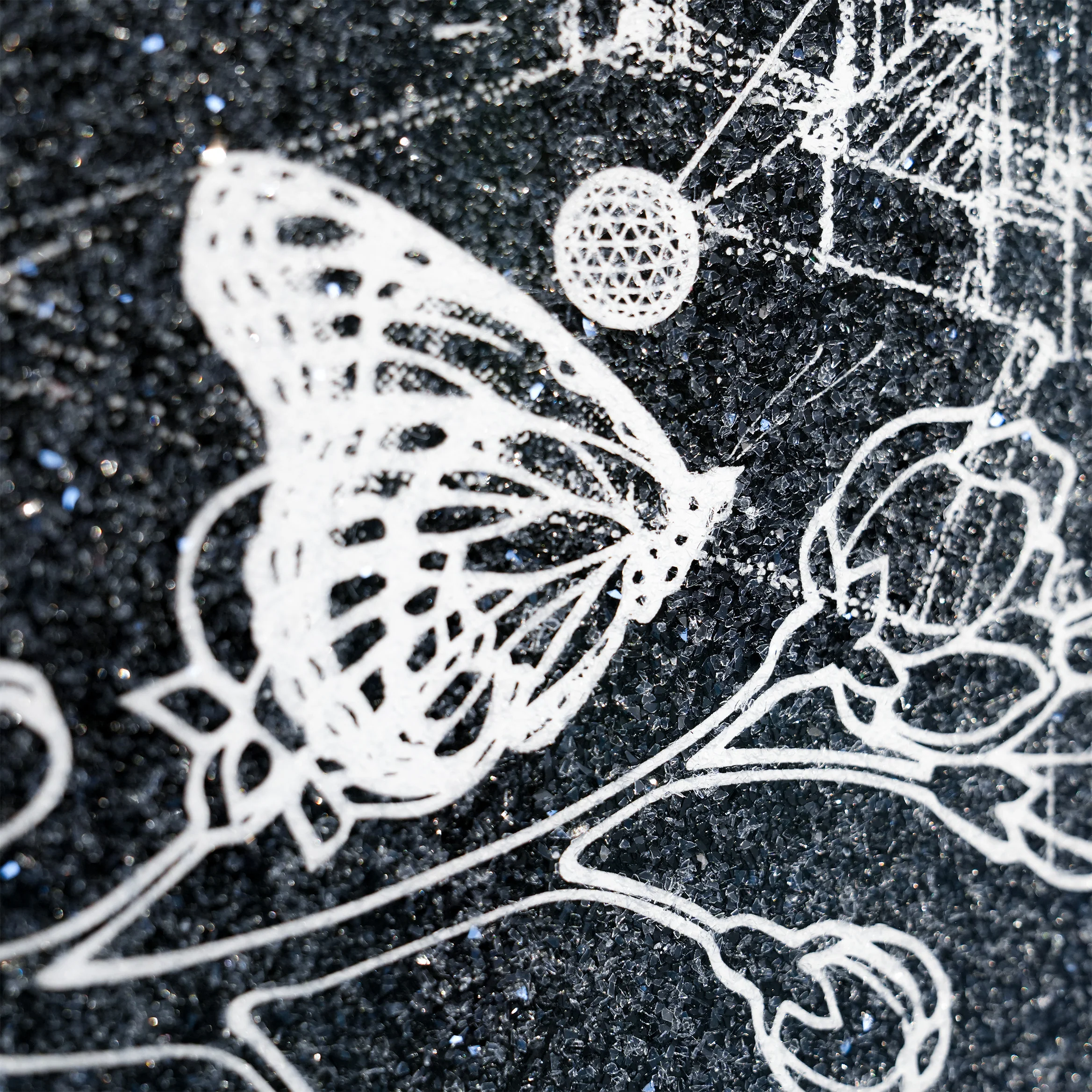 Love Over Diamonds (black/white, diamond dust) - large - Image 9