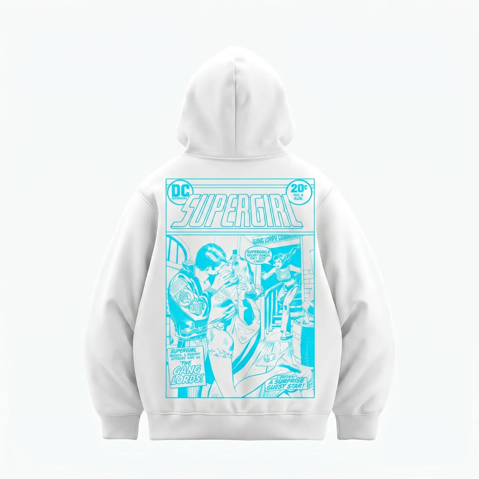 Supergirl Kiss (Superman x Joseph Klibansky) Hoodie White - Image 6