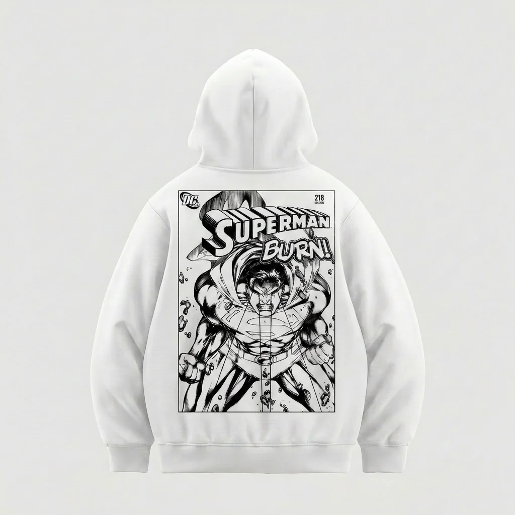 Superman Burn (Superman x Joseph Klibansky) Hoodie White