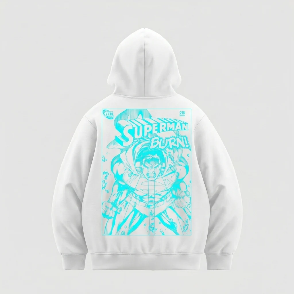 Superman Burn (Superman x Joseph Klibansky) Hoodie White - Image 5